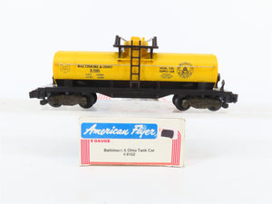 S Scale American Flyer 4-9102 B&O Baltimore & Ohio Single Dome Tankcar #X9102