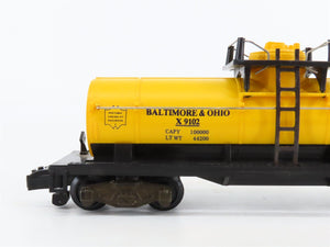S Scale American Flyer 4-9102 B&O Baltimore & Ohio Single Dome Tankcar #X9102