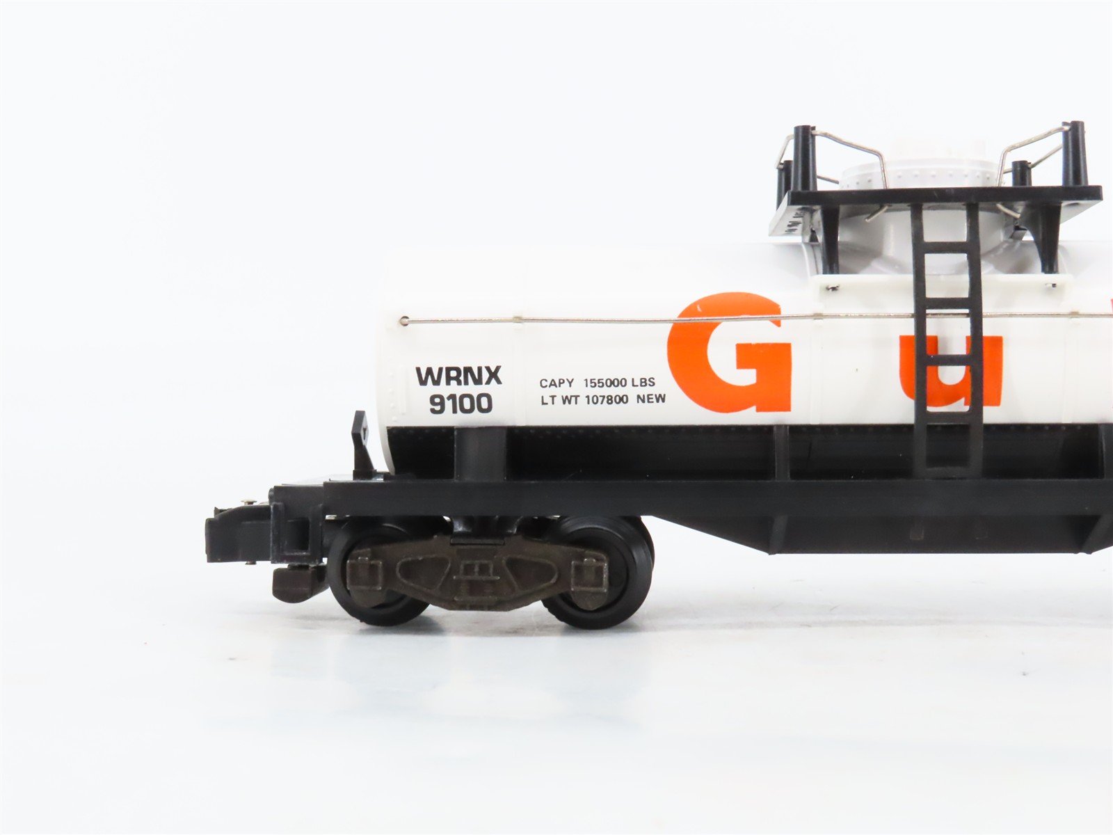 S Scale American Flyers 4-9100 WRNX Gulf Single Dome Tankcar #9100