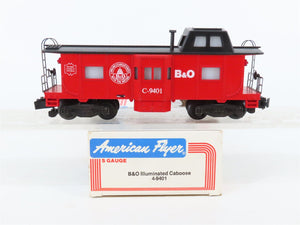 S Scale American Flyer 4-9401 B&O Baltimore & Ohio Caboose #C-9401 w/Light