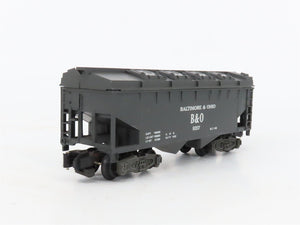 S Scale American Flyer 4-9207 B&O Baltimore & Ohio 3-Bay Covered Hopper #9207