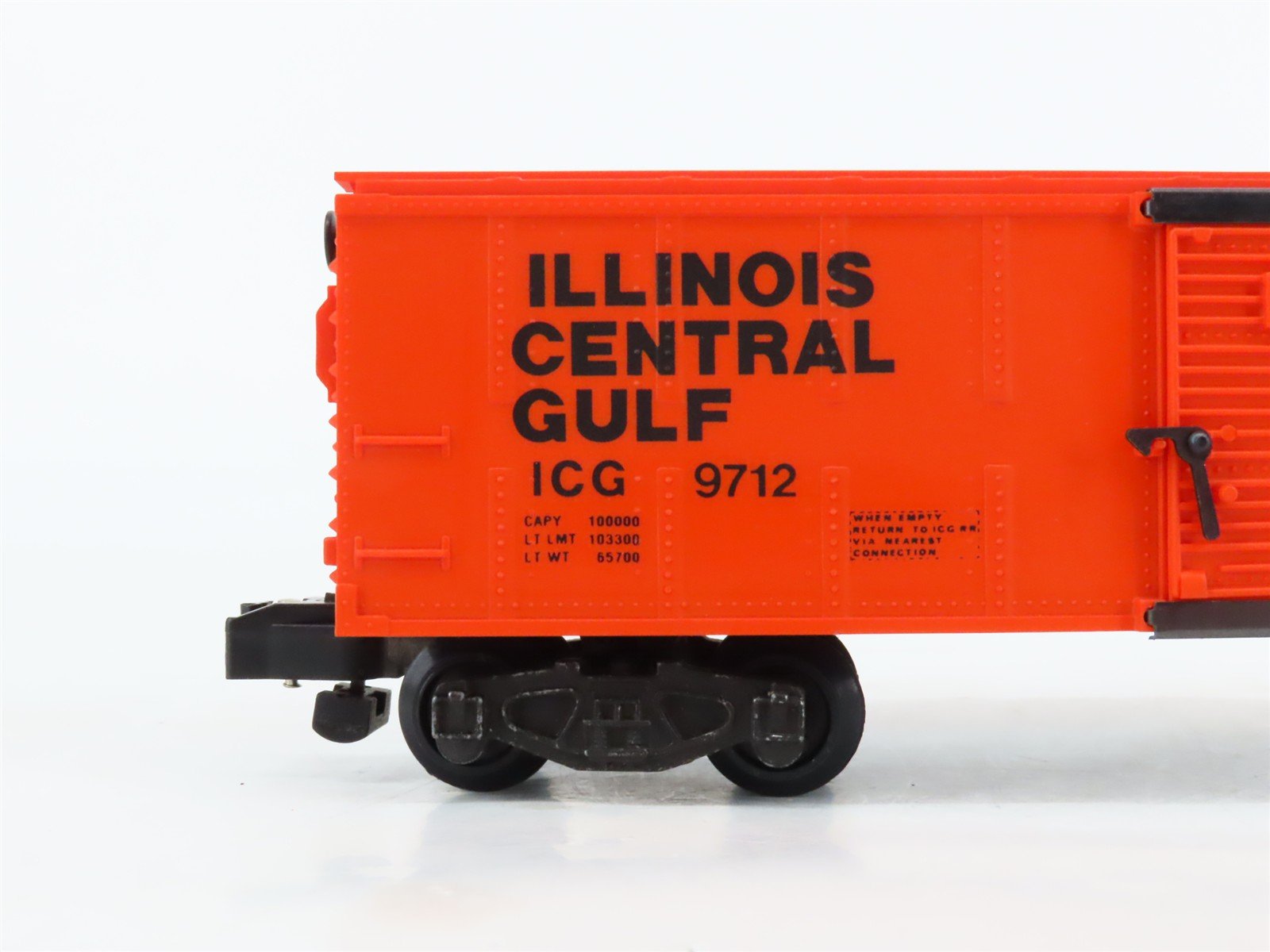 S Scale American Flyer 4-9712 ICG Illinois Central Gulf Boxcar #9712