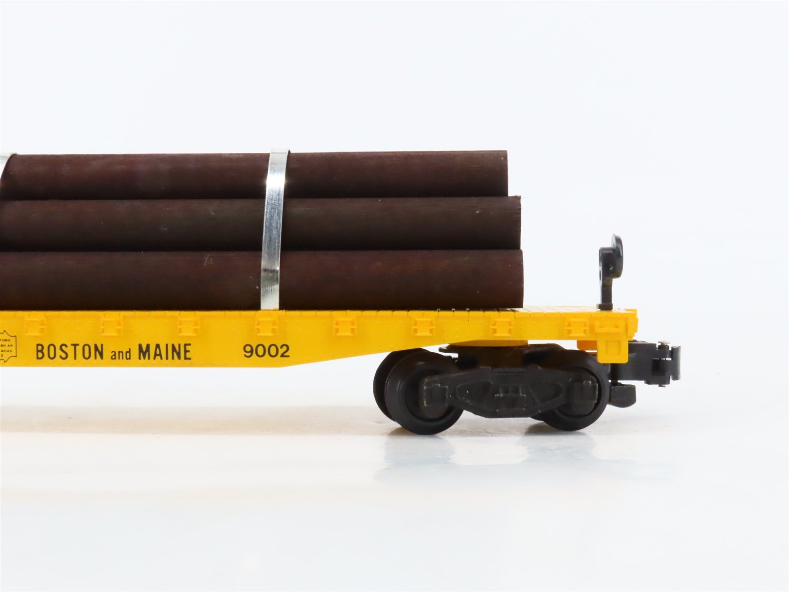 S Scale American Flyer 4-9002 B&M Boston & Maine Flatcar #9002 w/Log Loads