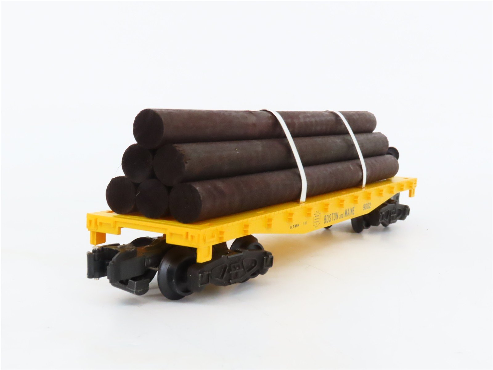 S Scale American Flyer 4-9002 B&M Boston & Maine Flatcar #9002 w/Log Loads