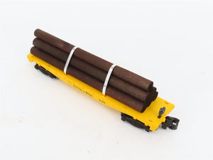 S Scale American Flyer 4-9002 B&M Boston & Maine Flatcar #9002 w/Log Loads