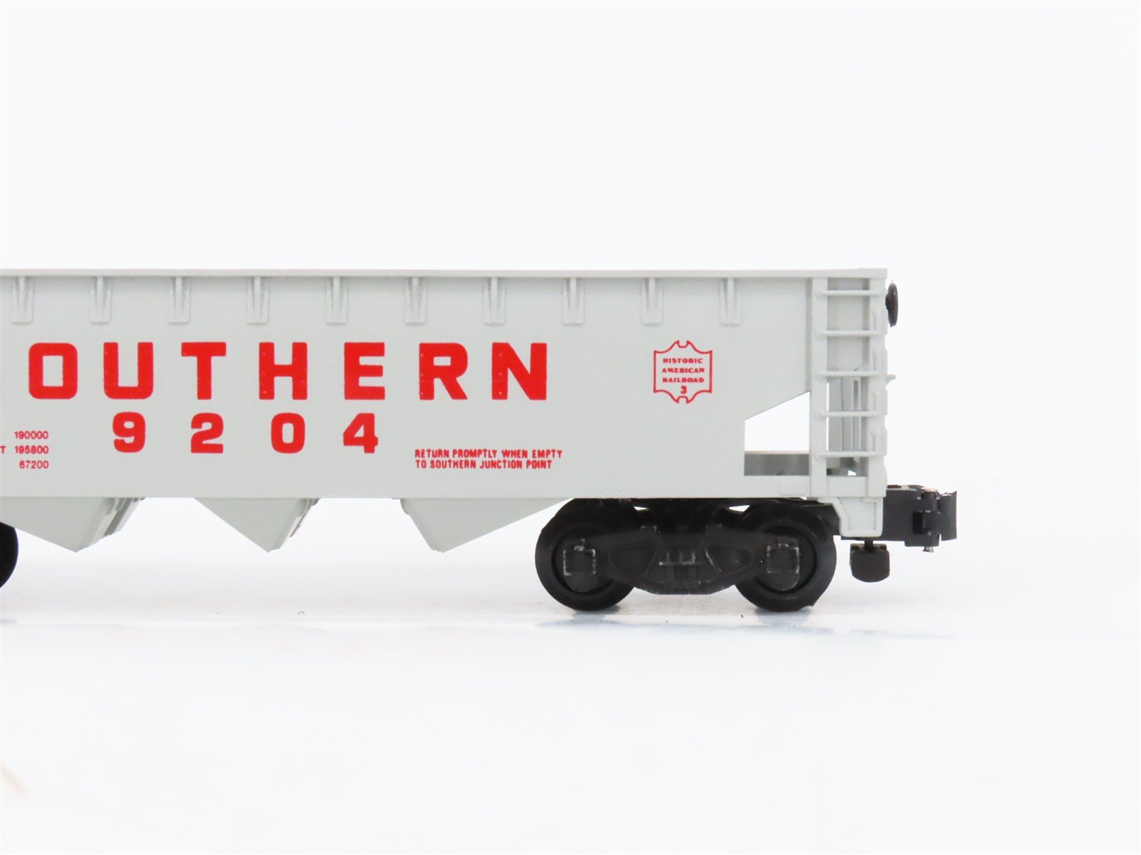 S Scale American Flyer 4-9204 Southern 3-Bay Open Hopper #9204