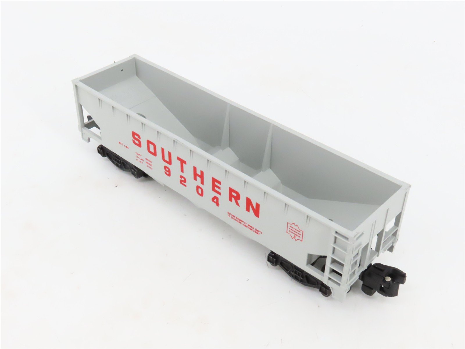 S Scale American Flyer 4-9204 Southern 3-Bay Open Hopper #9204
