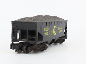 S Scale American Flyer 4-9200 B&O Chessie System 3-Bay Open Hopper #9200 w/Load