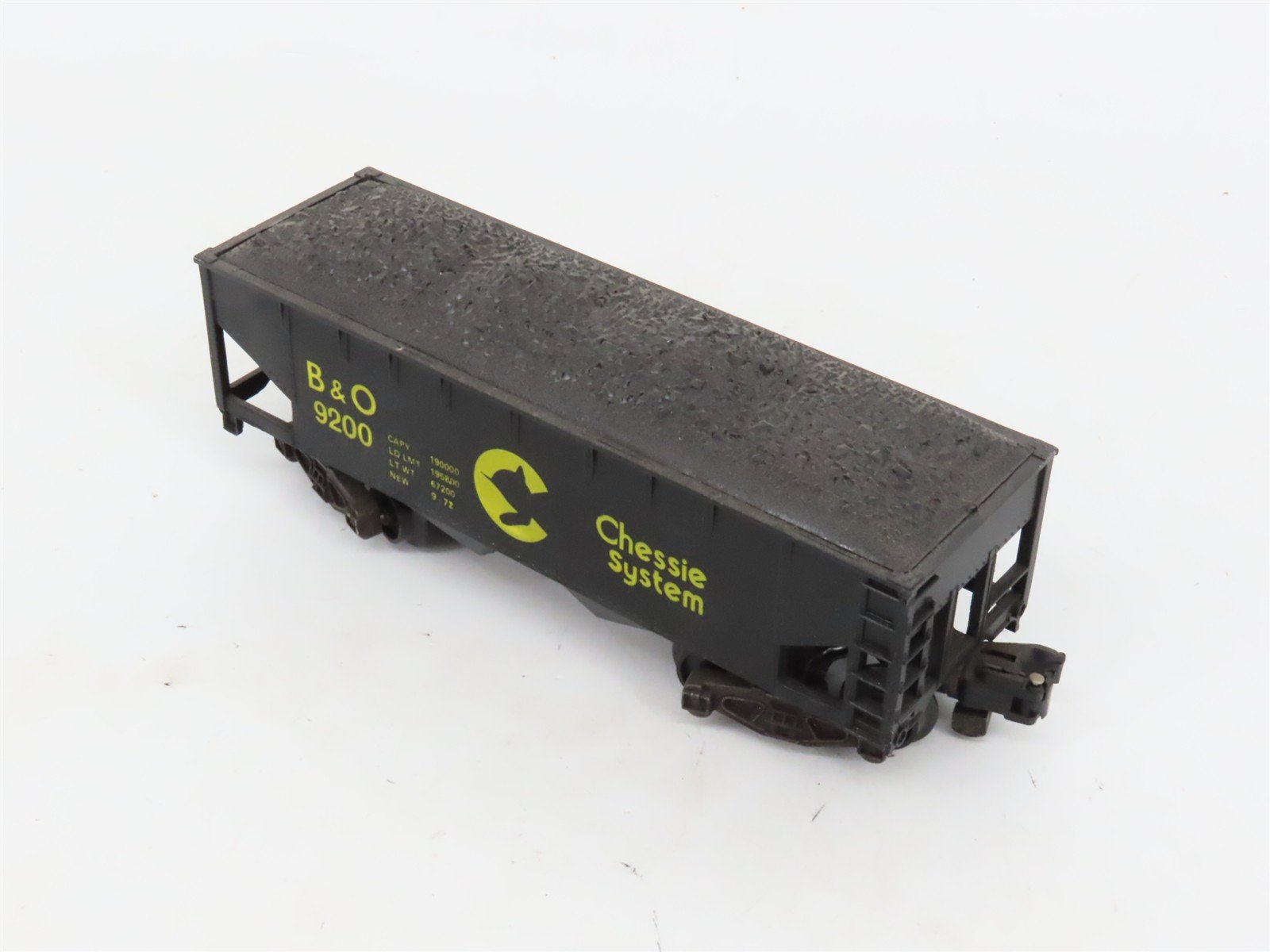 S Scale American Flyer 4-9200 B&O Chessie System 3-Bay Open Hopper #9200 w/Load