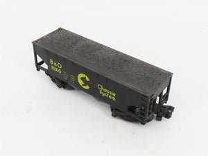 S Scale American Flyer 4-9200 B&O Chessie System 3-Bay Open Hopper #9200 w/Load