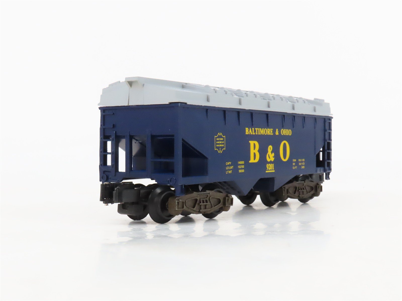 S Scale American Flyer 4-9201 B&O Baltimore & Ohio 3-Bay Covered Hopper #9200
