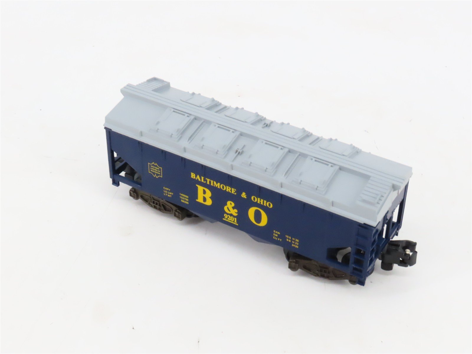 S Scale American Flyer 4-9201 B&O Baltimore & Ohio 3-Bay Covered Hopper #9200