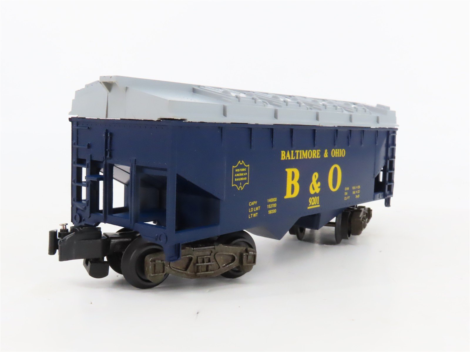S Scale American Flyer 4-9201 B&O Baltimore & Ohio 3-Bay Covered Hopper #9200