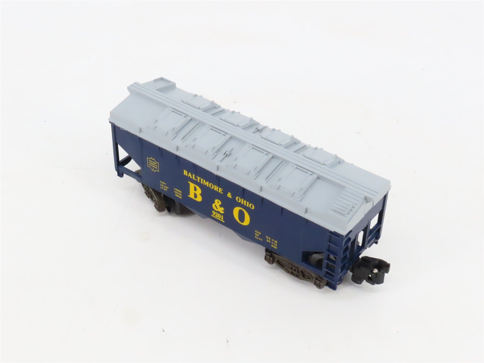 S Scale American Flyer 4-9201 B&O Baltimore & Ohio 3-Bay Covered Hopper #9200