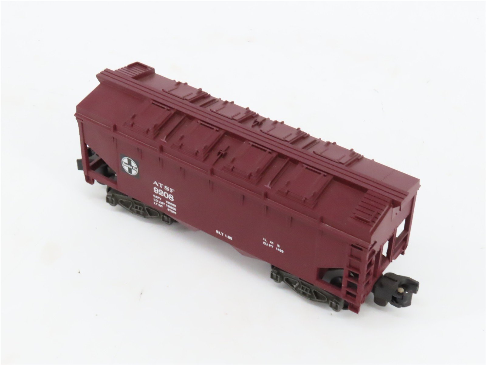 S Scale American Flyer 4-9208 ATSF Santa Fe 2-Bay Covered Hopper #9208
