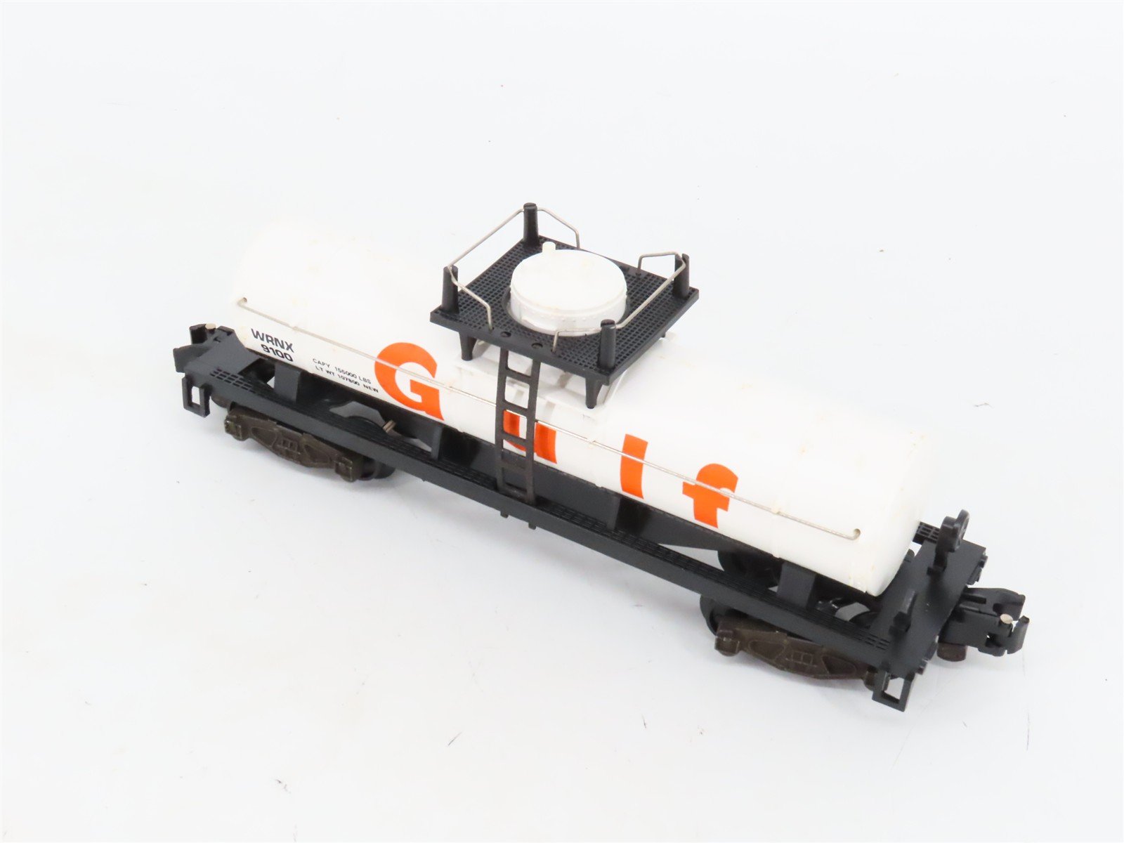 S Scale American Flyer 4-9100 WRNX Gulf Single Dome Tankcar #9100