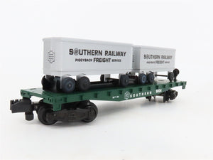 S Scale American Flyer 4-9004 SOU Southern Flatcar #9004 w/Trailers