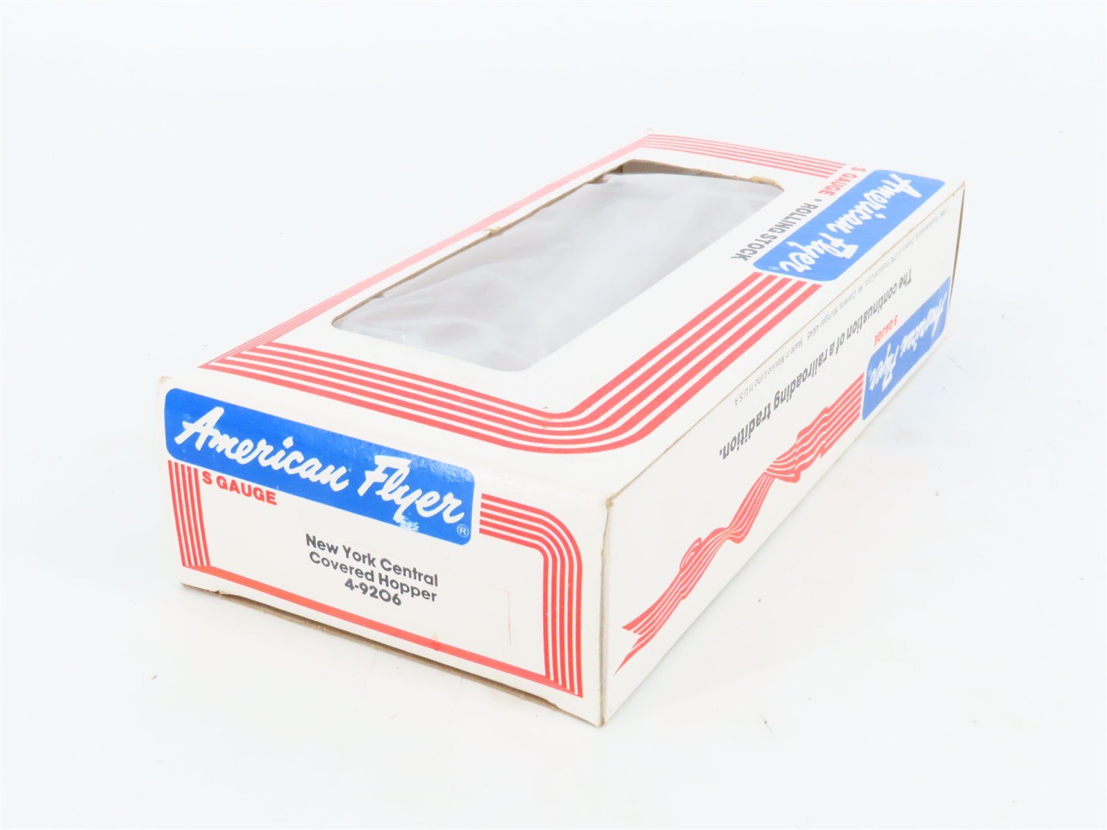 S Scale American Flyer 4-9206 NYC New York Central 2-Bay Covered Hopper #9206