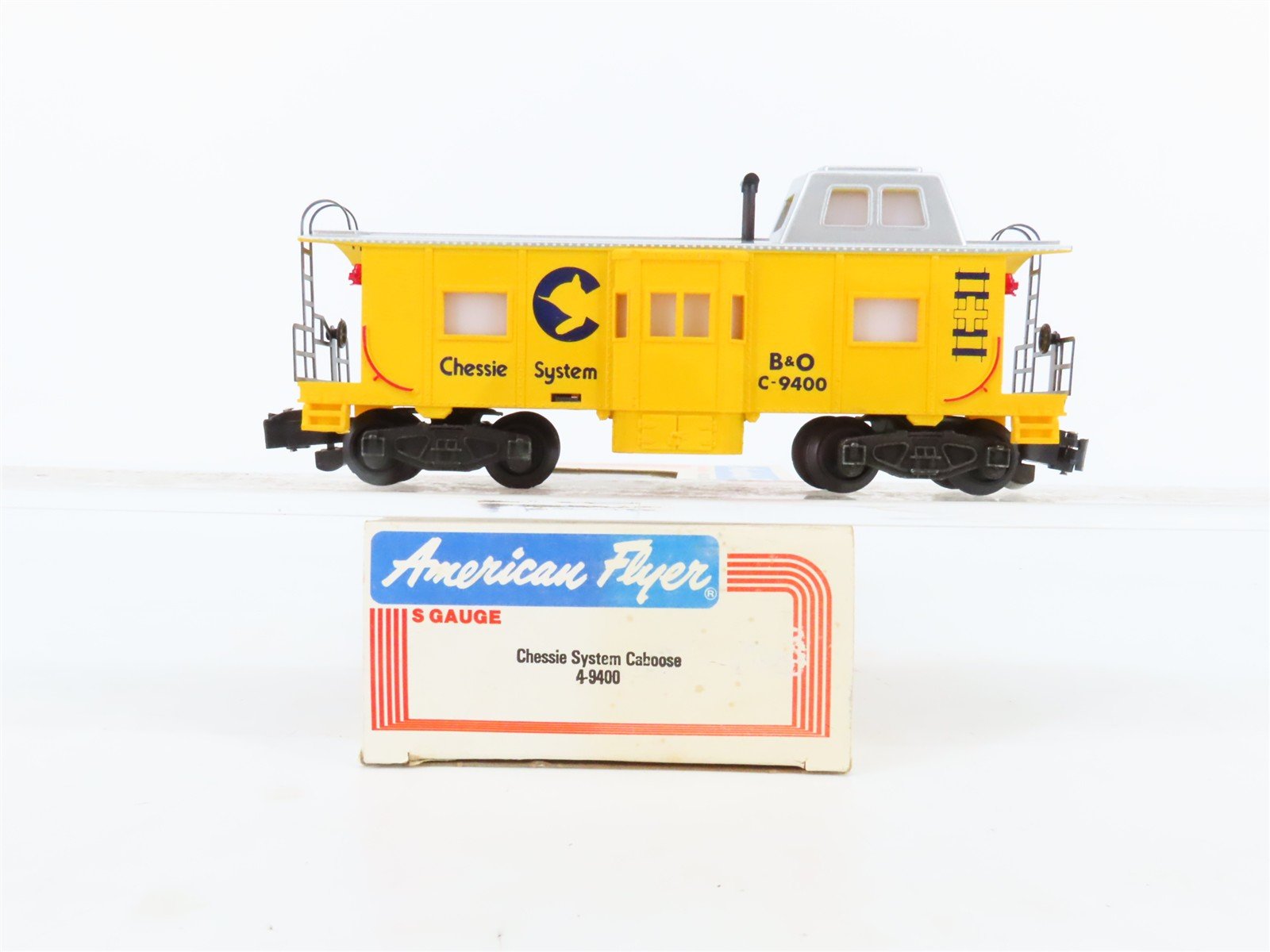 S Scale American Flyer 4-9400 B&O Baltimore & Ohio Chessie Caboose #C-9400