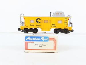 S Scale American Flyer 4-9400 B&O Baltimore & Ohio Chessie Caboose #C-9400