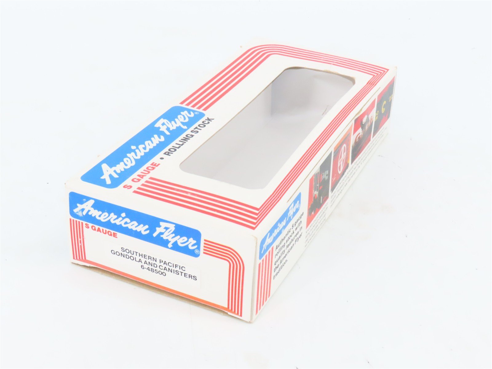 S Scale American Flyer 6-48500 SP Southern Pacific Gondola #48500 w/ Canisters