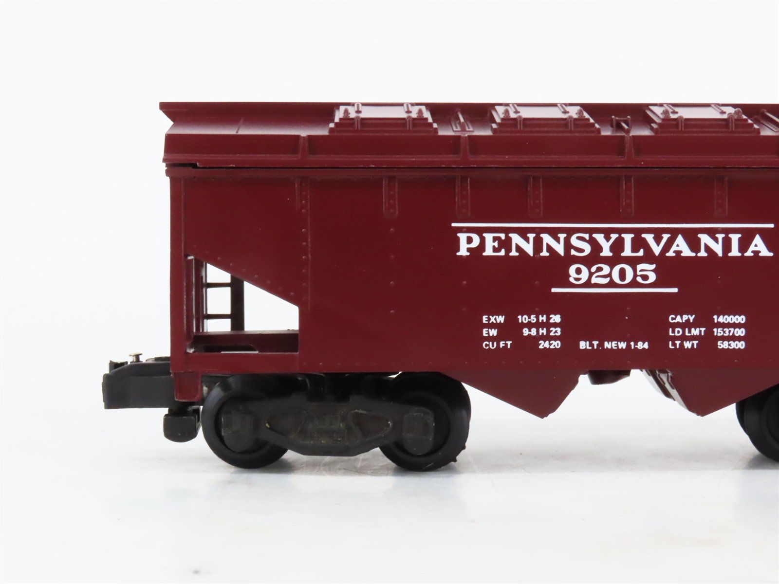 S Scale American Flyer 4-9205 PRR Pennsylvania 2-Bay Covered Hopper #9205
