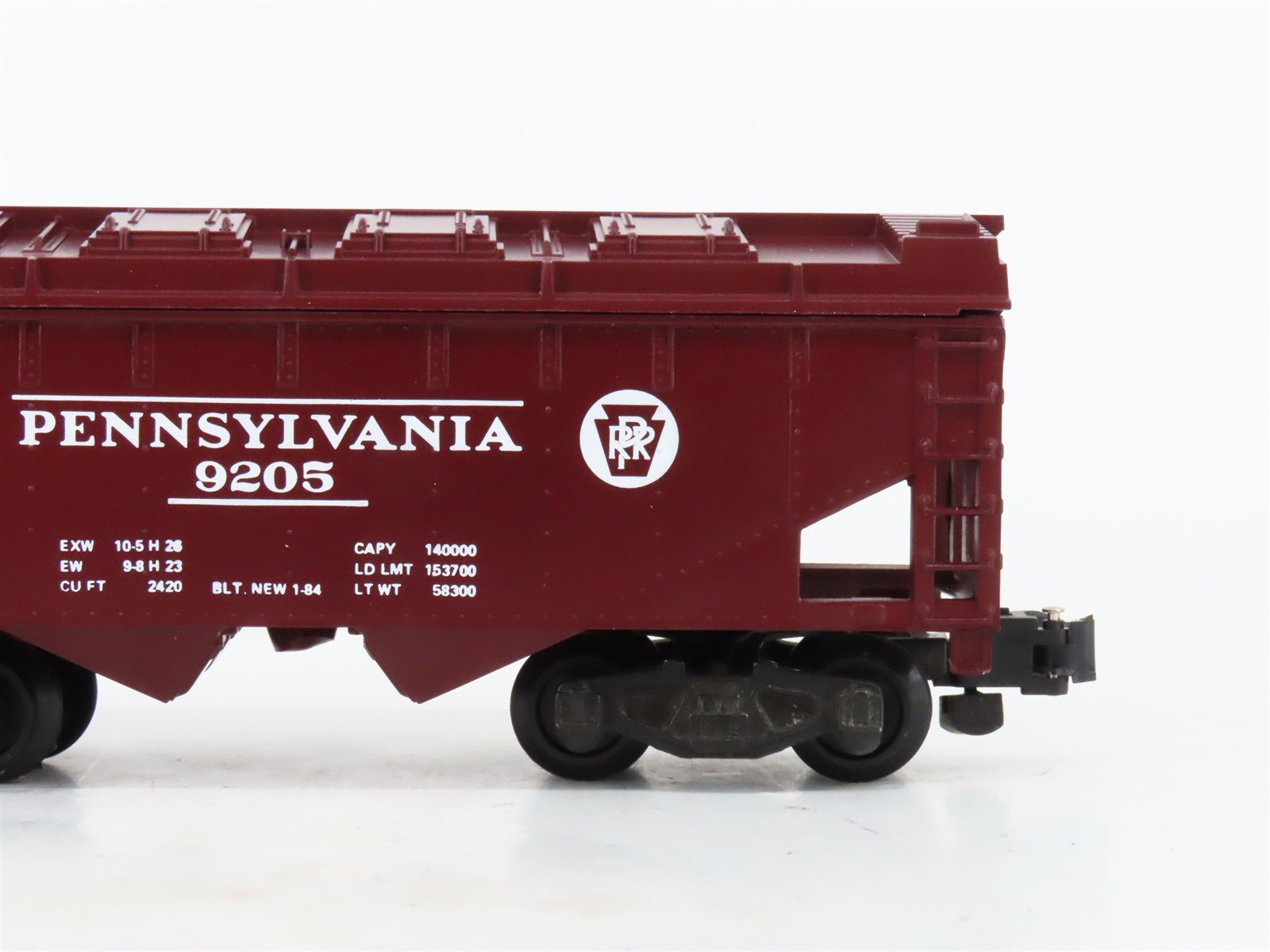 S Scale American Flyer 4-9205 PRR Pennsylvania 2-Bay Covered Hopper #9205