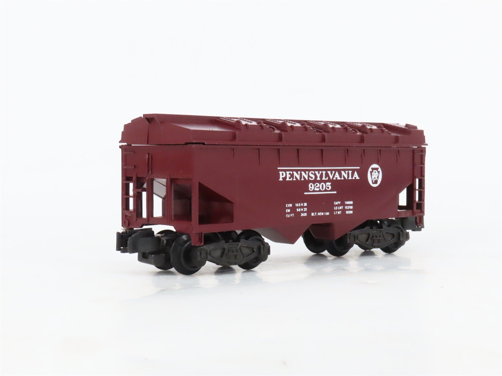 S Scale American Flyer 4-9205 PRR Pennsylvania 2-Bay Covered Hopper #9205