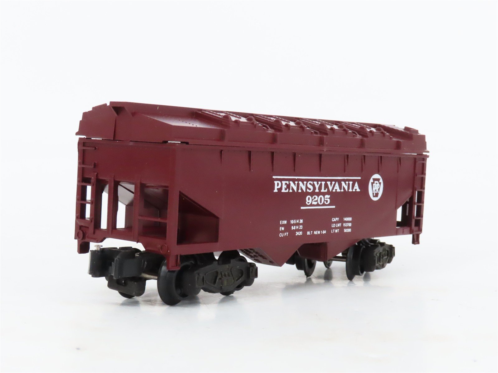 S Scale American Flyer 4-9205 PRR Pennsylvania 2-Bay Covered Hopper #9205