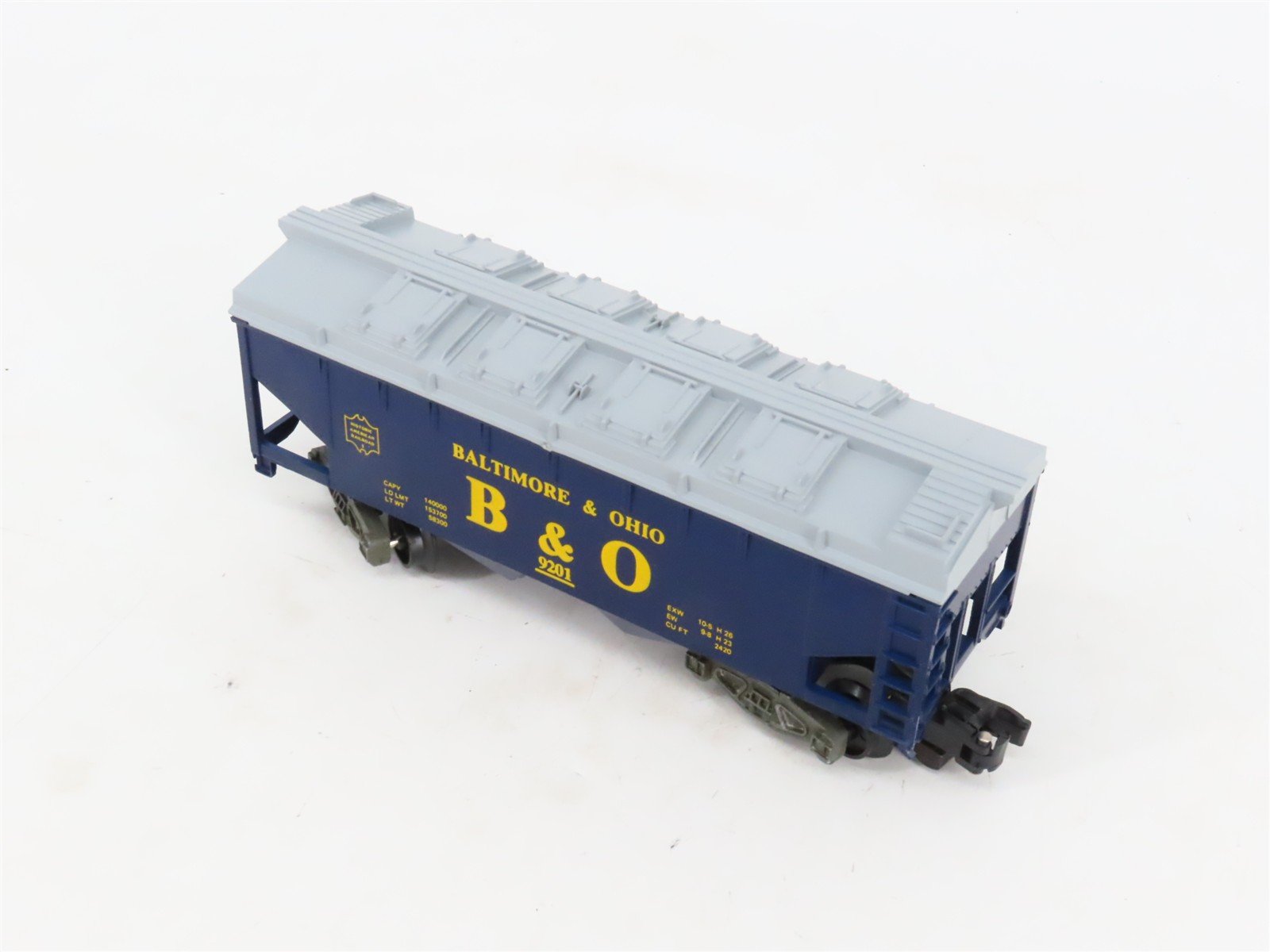 S Scale American Flyer 4-9201 B&O Baltimore & Ohio 2-Bay Covered Hopper #9201
