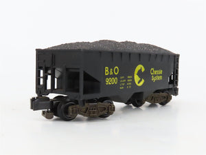 S Scale American Flyer 4-9200 B&O Chessie System 2-Bay Open Hopper #9200 w/Load