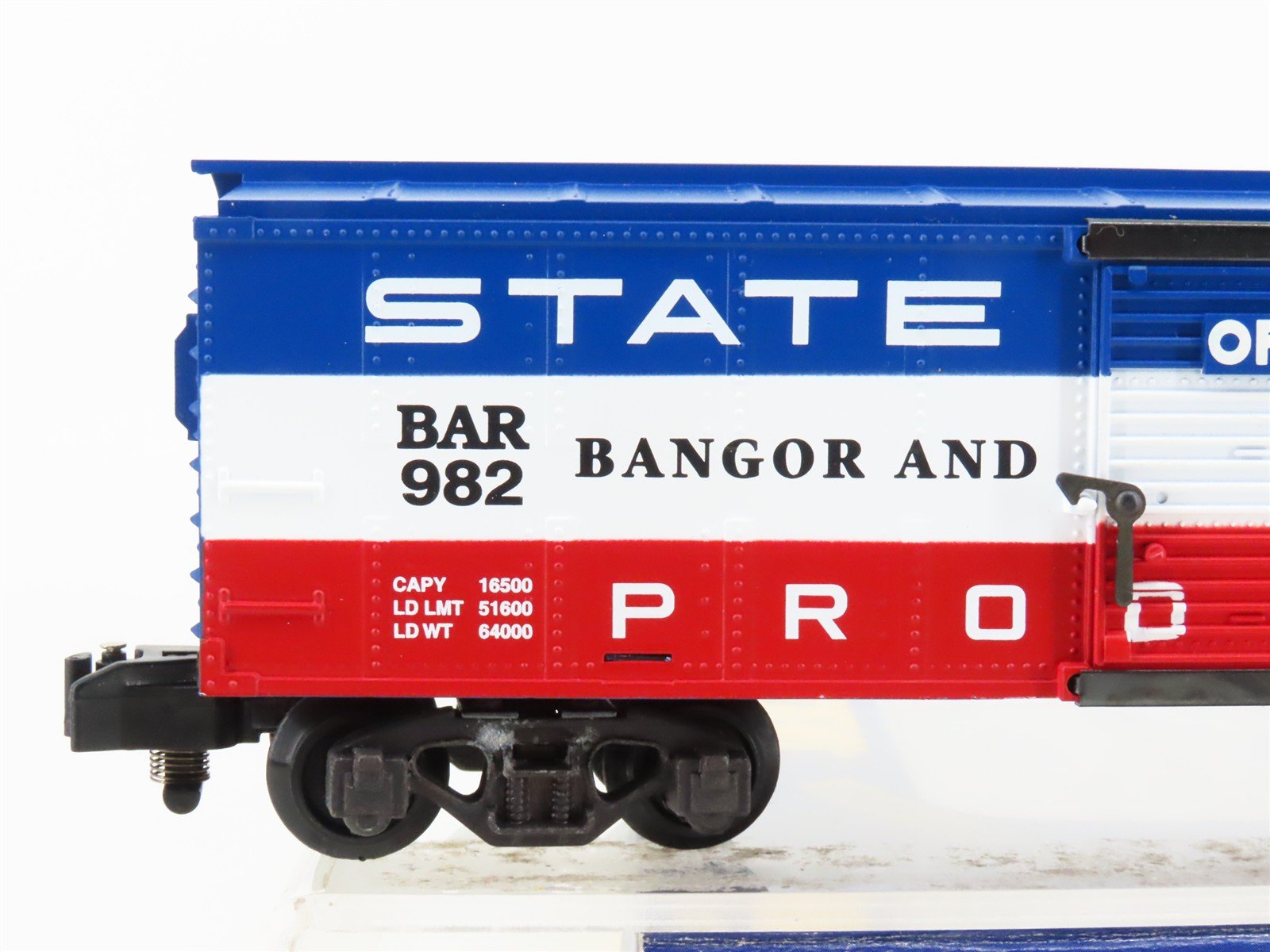 S Gauge Gilbert American Flyer Trains 6-48333 BAR State of Maine Box Car #982