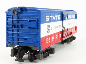 S Gauge Gilbert American Flyer Trains 6-48333 BAR State of Maine Box Car #982