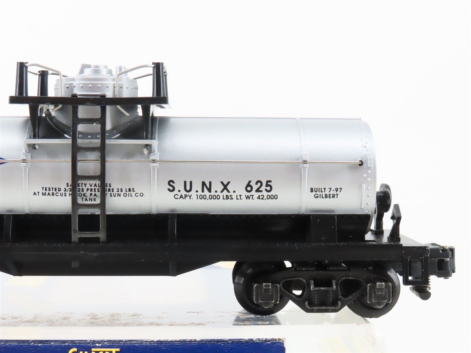S Gauge Gilbert American Flyer 6-48408 SUNX Sunoco Single Dome Tank Car #625