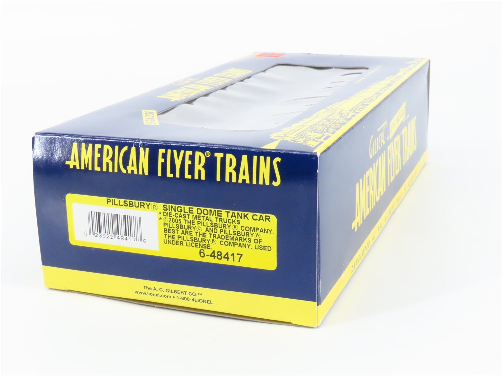 S Gauge Gilbert American Flyer 6-48417 Pillsbury Crescent Single Dome Tank Car