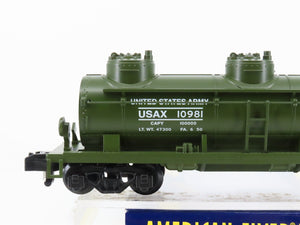 S Gauge Gilbert American Flyer 2219200 USAX United States Army Tank Car #10981