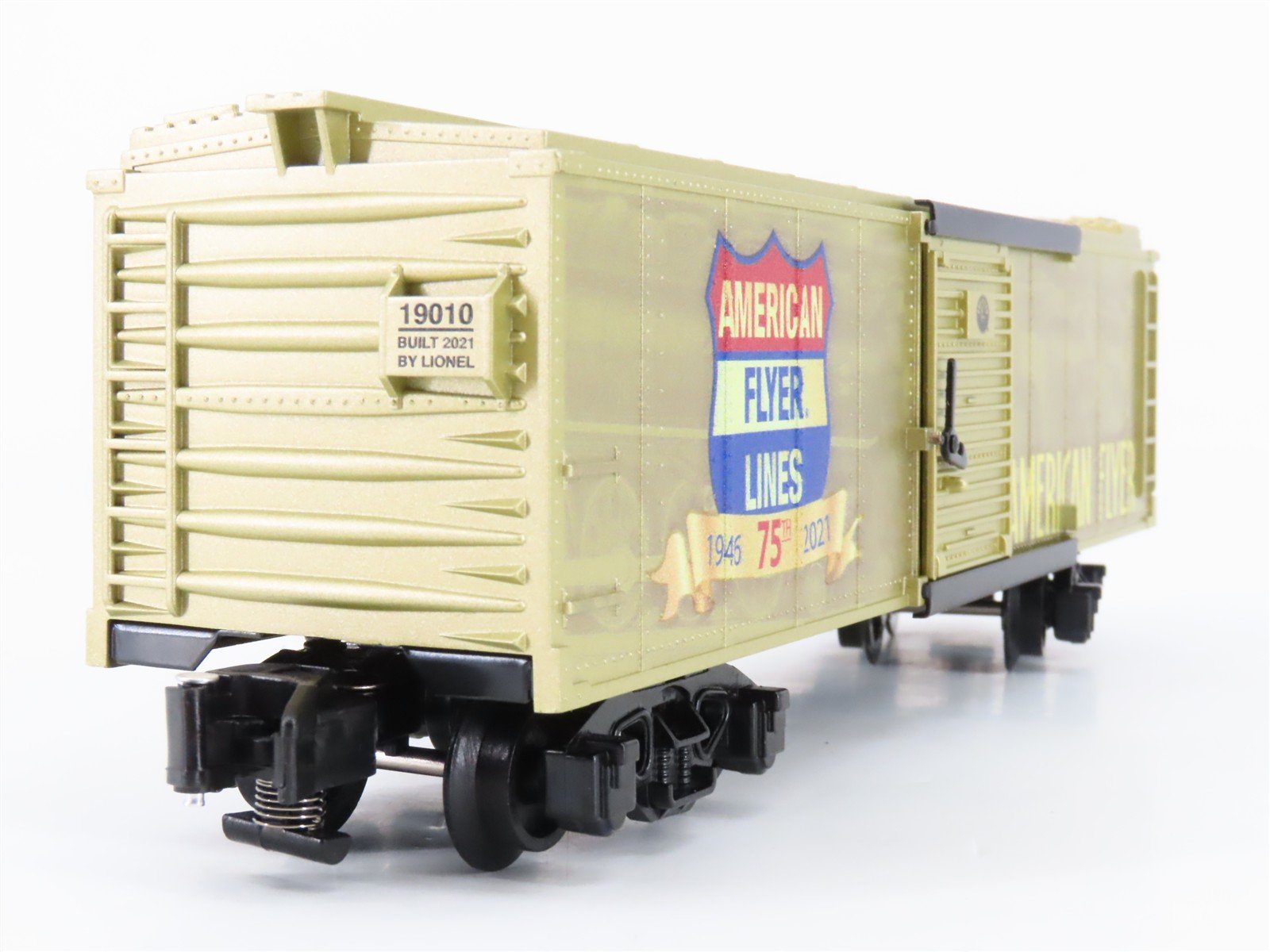 S Gauge Gilbert American Flyer Lines 2119010 75th Anniversary Box Car #1946-2021