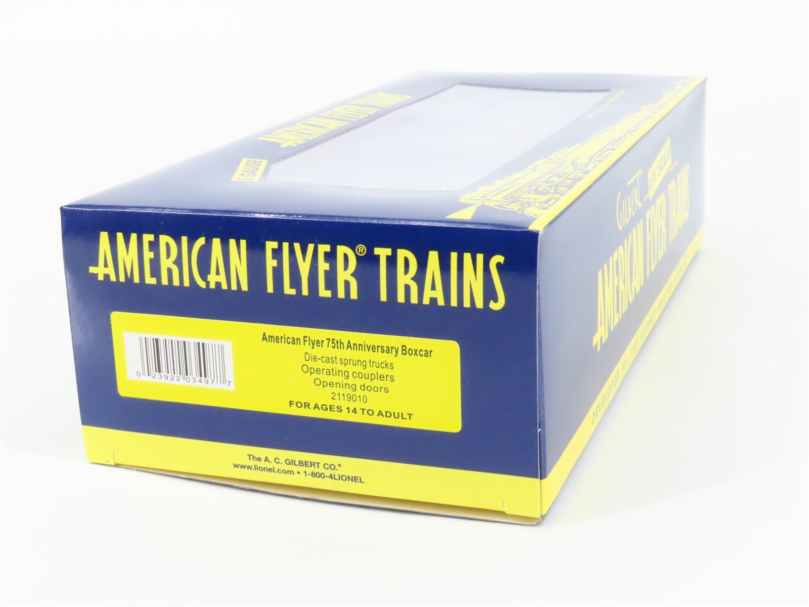 S Gauge Gilbert American Flyer Lines 2119010 75th Anniversary Box Car #1946-2021