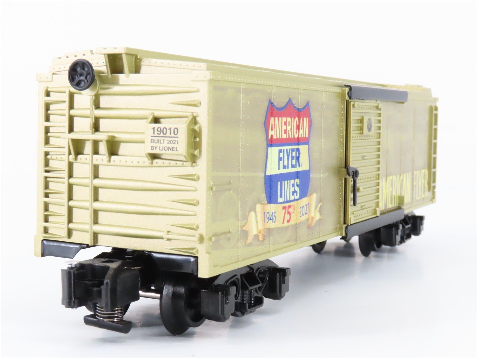 S Gauge Gilbert American Flyer Lines 2119010 75th Anniversary Box Car #1946-2021