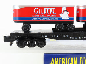S Gauge Gilbert American Flyer 2201152 NH New Haven Flat Car #1917 w/ Trailers