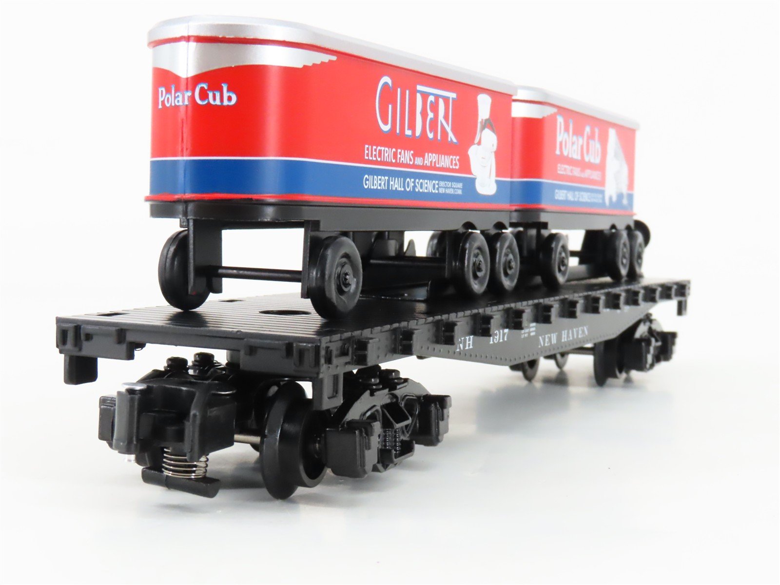 S Gauge Gilbert American Flyer 2201152 NH New Haven Flat Car #1917 w/ Trailers