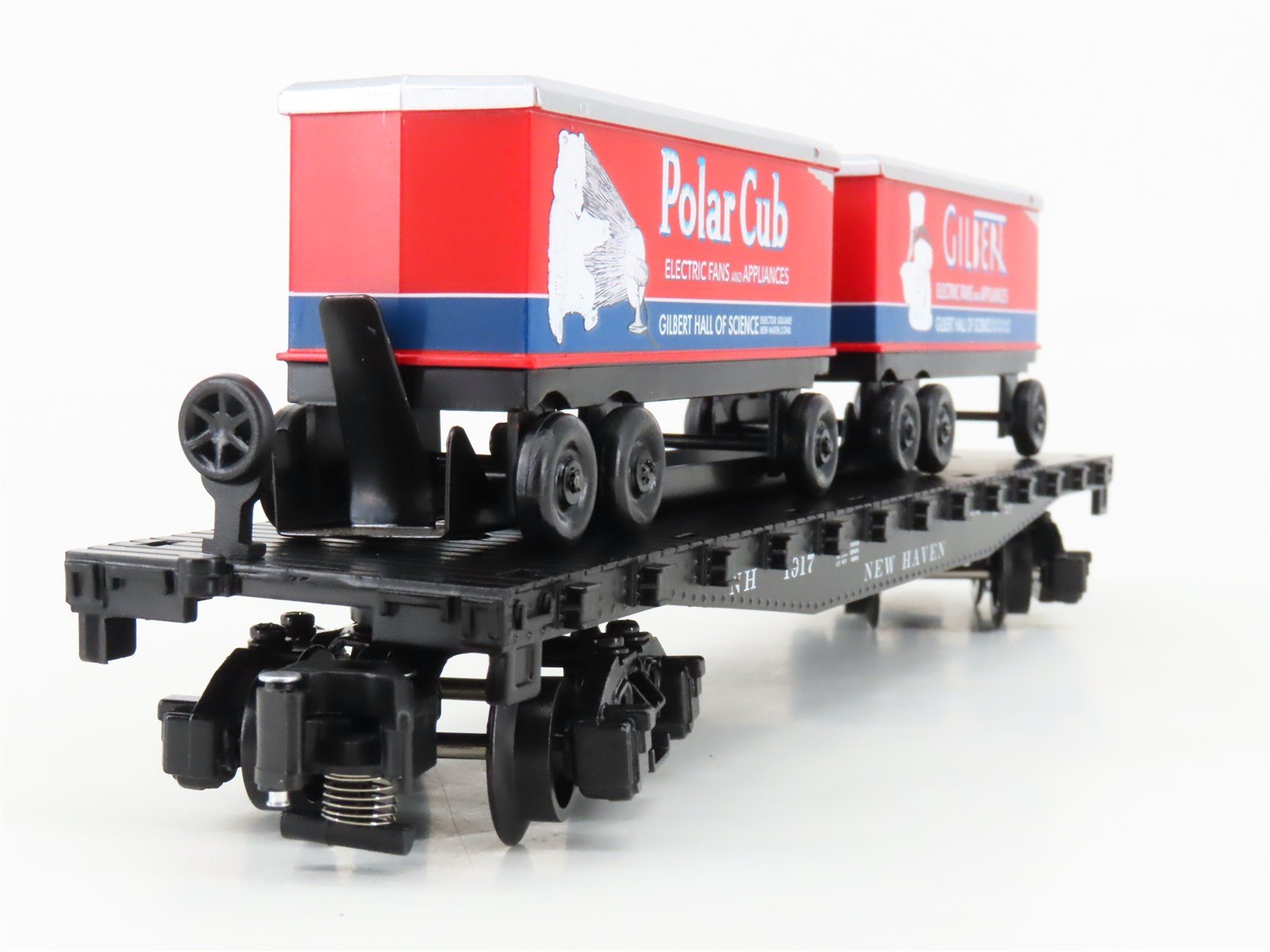 S Gauge Gilbert American Flyer 2201152 NH New Haven Flat Car #1917 w/ Trailers