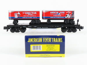 S Gauge Gilbert American Flyer 2201151 NH New Haven Flat Car #1916 w/ Trailers