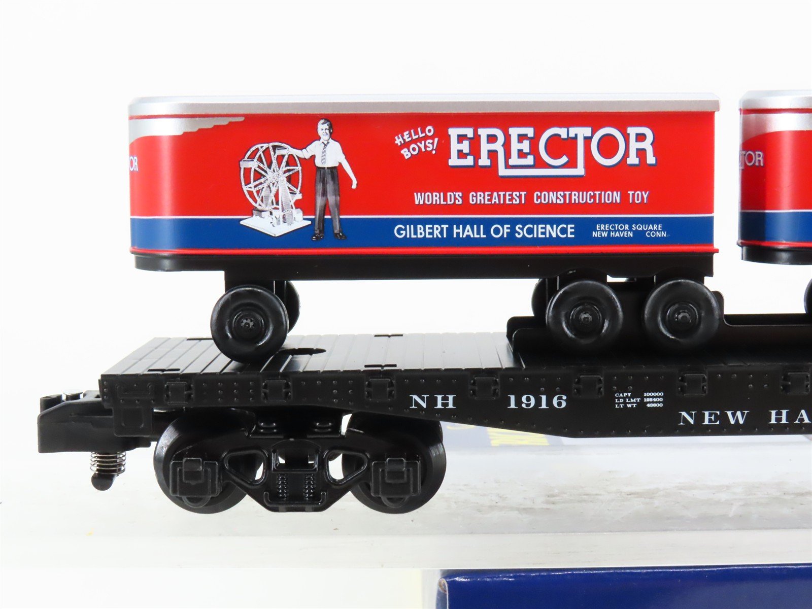 S Gauge Gilbert American Flyer 2201151 NH New Haven Flat Car #1916 w/ Trailers