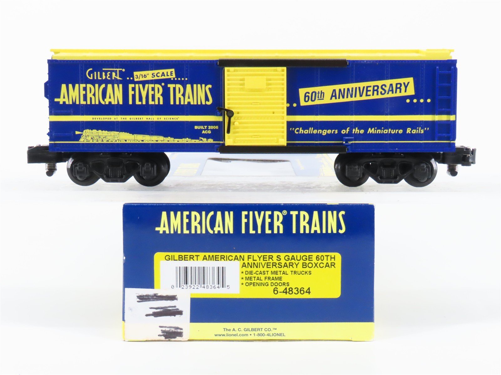 S Gauge Gilbert American Flyer 6-48364 60th Anniversary Single Door Box Car