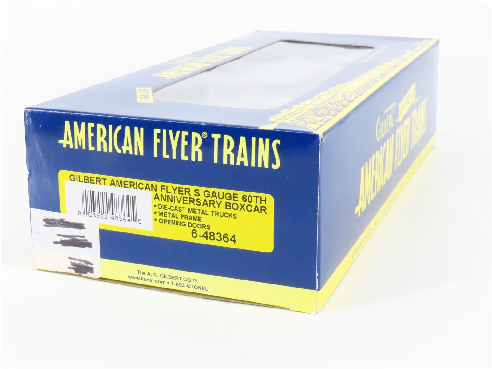S Gauge Gilbert American Flyer 6-48364 60th Anniversary Single Door Box Car