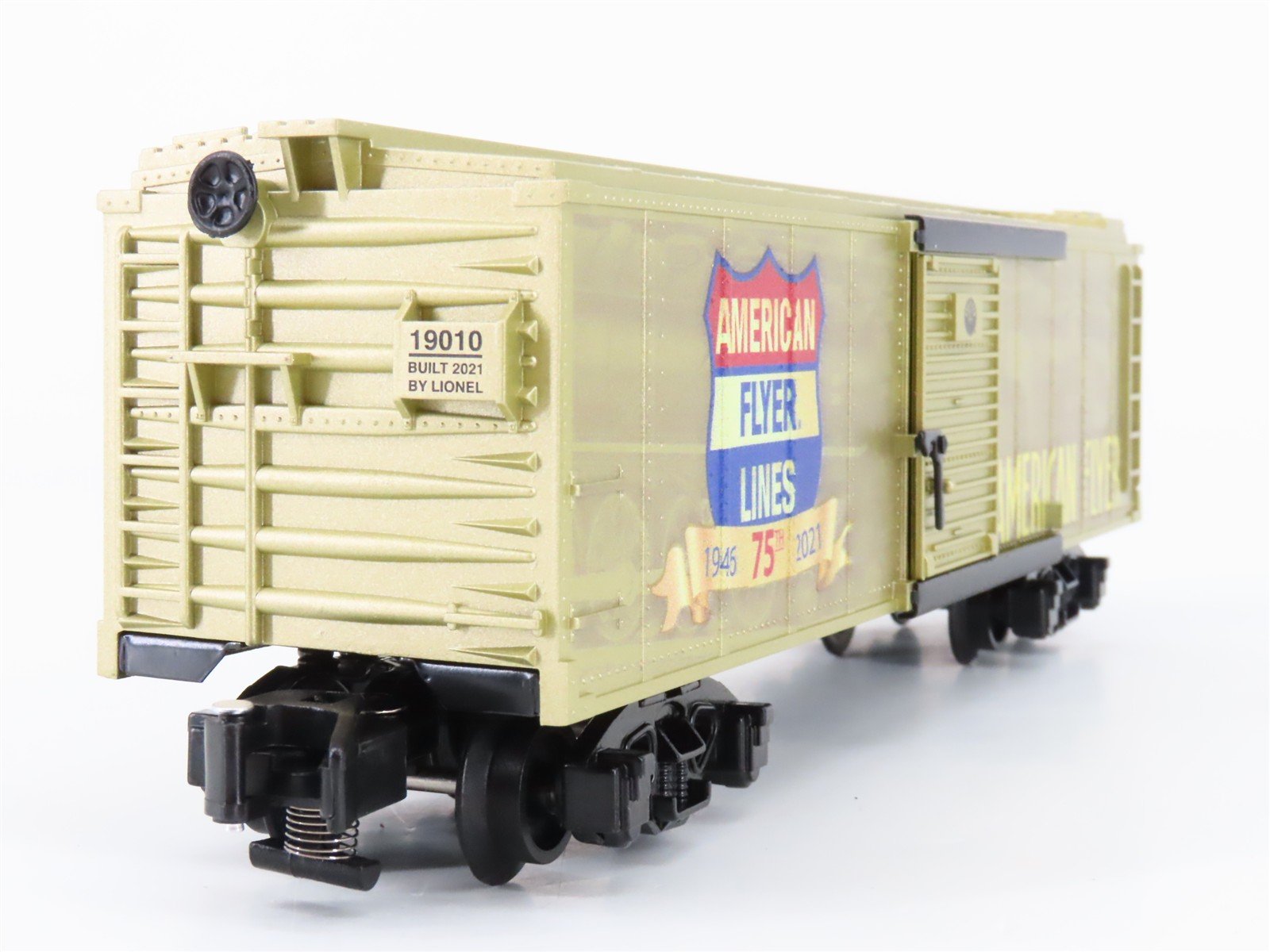 S Gauge Gilbert American Flyer 2119010 75th Anniversary Box Car #1946-2021
