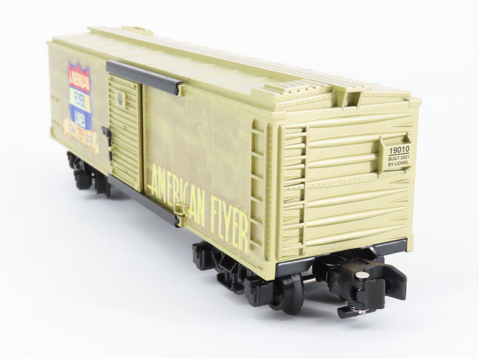 S Gauge Gilbert American Flyer 2119010 75th Anniversary Box Car #1946-2021