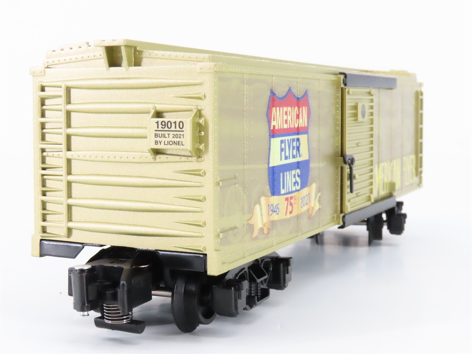 S Gauge Gilbert American Flyer 2119010 75th Anniversary Box Car #1946-2021