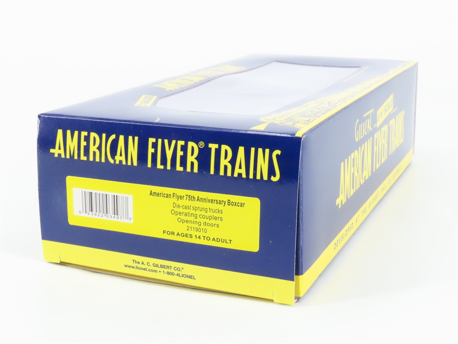 S Gauge Gilbert American Flyer 2119010 75th Anniversary Box Car #1946-2021